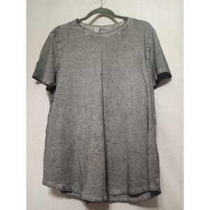 Lululemon Mens S.12. Grey Graphic Stretch Knit Short Sleeve Casual T-Shirt Top